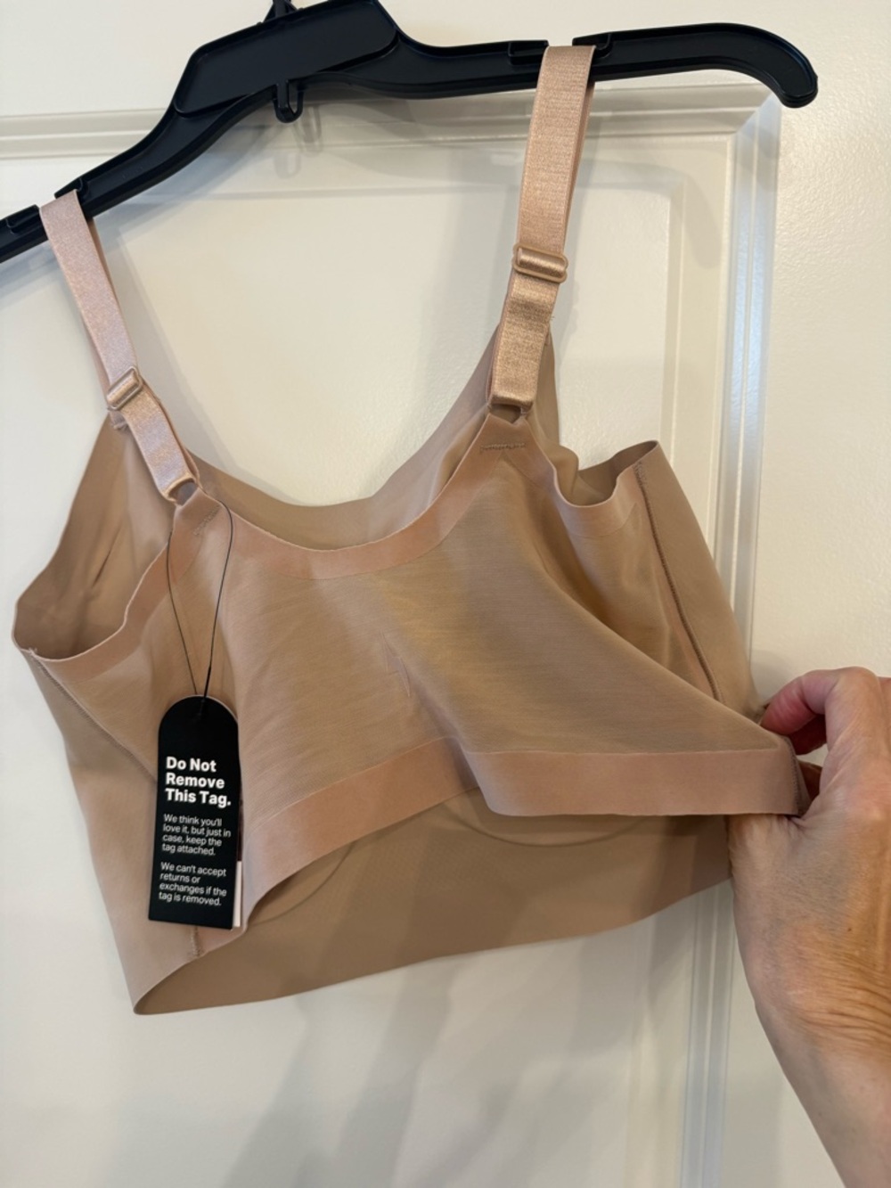 Wireless Nude T-Shirt Bra with Wide Adjustable Straps - Picture 2 of 3